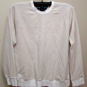 Tommy Hilfiger Beige White Long Sleeve Allman Crew Sweater Size XXL